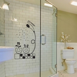 shower 卫浴墙贴浴室卫生间瓷砖淋浴房玻璃创意放水装饰贴纸贴画