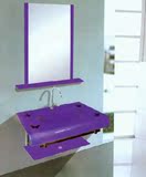 洗手台整体卫浴柜洗脸盆浴室柜组合小户型挂墙式紫色新店冲钻促销