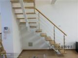 厂家定制家用斜梁钢木楼梯直梁楼梯豪华室内整梯