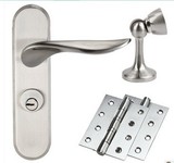 德国KLC简约室内房门锁具三件套进口不锈钢门吸合页