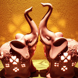 婚庆台灯创意时尚 大象结婚礼物欧式台灯卧室床头灯新婚陶瓷装饰