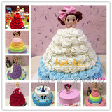 芭比迷糊娃娃生日蛋糕深圳广州北京女孩周岁同城配送双层卡通公主