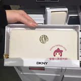 【美国代购拼邮】DKNY 十字纹牛皮女士长款钱包