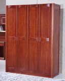中式风格实木衣柜卧室立柜四门开门整体大衣橱海棠木家具