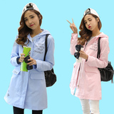 2016韩版新款少女春装初中高中女学生外套青少年春秋季中长款风衣