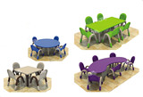 奇特乐正品升降幼儿园课桌椅儿童塑料桌椅 学习桌子餐桌椅月亮桌