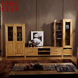 FSHS柏木家具实木组合电视柜地柜简约柜子装饰柜立柜客厅酒柜中式