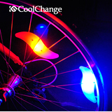 新款捷安特柳叶灯辐条灯山地自行车灯风火轮气嘴灯警示灯装备配件