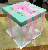 6寸8寸10寸12寸PET蛋糕盒卡通透明25CM高双层裸蛋糕翻糖芭比