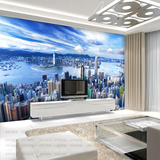 现代城市香港建筑大型壁画客厅电视背景墙 卧室背景墙纸壁纸534