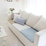 吉到韩式简约现代时尚拼接沙发垫纯棉绗缝布艺纯色多色可选可定制