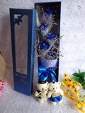 七夕情人节蓝色妖姬仿真玫瑰花束礼盒创意送女友生日毕业礼品包邮