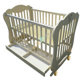 拉比正品榉木豪华木床宝宝床婴儿床儿童实木床 LL MGA010配棕垫