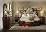 美式实木雕花床欧式复古双人床北欧宜家卧室1.8米婚庆床家具定制