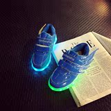 2016韩版儿童可充电发光鞋USB男女童翅膀平底运动鞋LED彩灯防滑鞋
