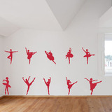 艺术芭蕾舞蹈墙贴幼儿园教室儿童房装饰贴画客厅卧室背景橱窗贴纸