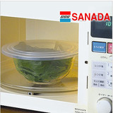 日本 SANADA 微波炉加热万能保鲜碗盖 冷藏保鲜圆形盖大小号装
