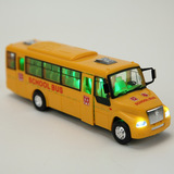 铠胜隆惯性炫灯光音乐美国校巴校车巴士可开车门儿童玩具塑胶车模