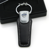 汽车专用真皮遥控器锁匙扣沃尔沃S40/S80/XC60/C30高档钥匙挂圈环
