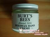 正品 美国代购Burt's Bees小蜜蜂杏仁牛奶蜂蜡护手霜57g 天然保湿