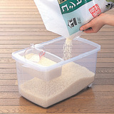 日本进口密封米桶储米箱装米箱防虫米箱防潮米缸面粉计量米箱10kg