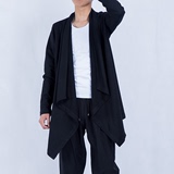 韩版蝙蝠衫非主流中长款开衫男士卫衣春大码发型师披风斗篷外套潮