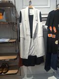 太平鸟女装2016秋装新款代购时尚纯色中长款斯文马夹A1BG6321181