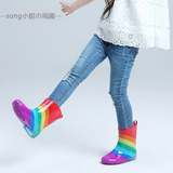 【song小姐の雨趣】儿童雨鞋 雨靴宝宝 男童女童雨靴 彩虹水鞋