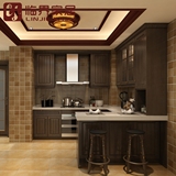 重庆临界家具整体定制实木橱柜新古典红橡木橱柜设计定做整体厨房