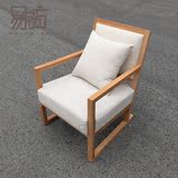 新中式老榆木免漆家具实木休闲沙发椅明清式仿古禅意会所茶楼椅子