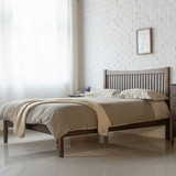 美式全实木卧室床单人双人床1.8米1.5米简约北欧家具宜家框架创意