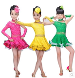 2016新款儿童拉丁舞裙少儿拉丁比赛服装女童练功考级夏季舞台演出