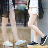 耐克风格新款学生女鞋时尚韩版低帮系带平底运动鞋原宿白色板鞋女