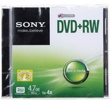 SONY/索尼DVD+RW-RW单片装反复可擦写DVD刻录盘4.7G空白光盘 正品