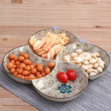 和田烧日式外贸 酒店菜盘和风餐具陶瓷盘子碟子釉下彩韩式水果盘