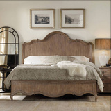 美式乡村做旧实木床欧式新古典实木婚床 样板房设计师家具 可定制