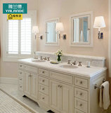 美式仿古浴室柜子组合 橡木实木落地洗脸洗手洗面台盆洁具卫浴柜