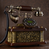 无线插卡移动欧式电话机实木仿古电话机复古家用座机办公电话机