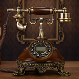 新款欧式高档实木电话机 美式古典电话机座机 仿古家居装饰电话机
