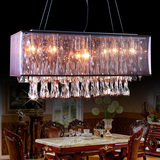 尚朵 奢华餐厅灯具led水晶灯艺术吊灯创意饭厅灯长方形餐桌灯包邮
