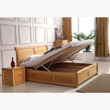 卧室家具纯榉木全实木床 1.5m单1.8米双人成人中式现代简约婚床类