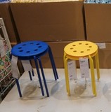 宜家凳子代购 IKEA 玛留斯 凳(黑白粉蓝青) 限量版黄色蓝色周年庆