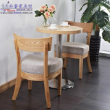 咖啡厅餐桌椅西餐厅奶茶店 甜品店 港式茶餐厅桌椅 复古实木椅
