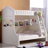 韩式儿童上下床女孩男双层床儿童高低床母子床带护栏组合床家具