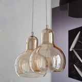 现代简约大灯泡玻璃吊灯创意单头三头小餐厅吧台咖啡厅甜品店灯具