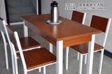简约现代 人造板 多功能餐桌 宜家休闲钢木餐桌 餐桌椅组合