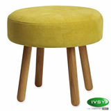 彩色布艺坐墩沙发小矮凳子实木软包圆形搁脚凳茶几凳创意时尚家具