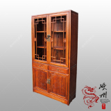 中式复古全实木原木书架书柜自由组合书橱置物架隔断书房家具极美