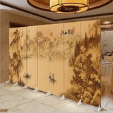 中式屏风隔断时尚现代简约折屏字画客厅酒店办公会所折叠风水玄关