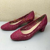 2016春夏新款 Patricia/帕翠亚 纯色中跟编织女鞋 P5828